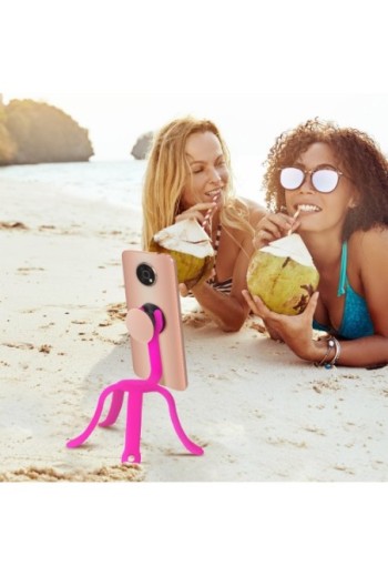 Supporto Flessibile per Smartphone PopMount 2 Popsockets: Treppiedi Scrivania Auto - Rosa