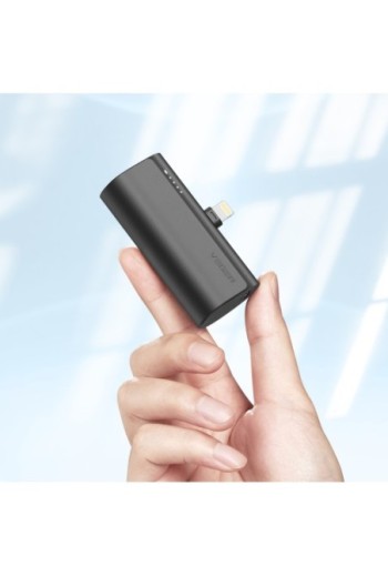 Mini powerbank 5000mAh connettore Lightning per iPhone 20W nero - Veger PlugOn