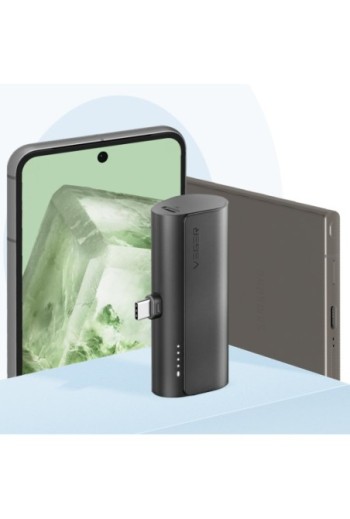 Mini powerbank 5000mAh connettore USB-C Power Delivery 20W nero - Veger PlugOn