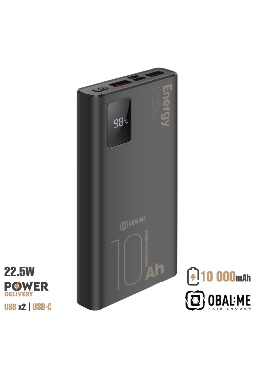 Batteria Esterna 10.000 mAh 22 5W USB C + 2x USB - Obal:Me EnergyPulse