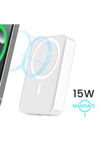 Batteria esterna 10000mAh MagSafe 20W con supporto integrato – Bwoo bianca