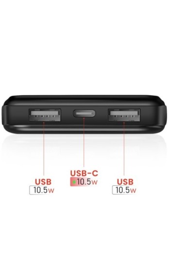 Batteria Esterna 10000mAh con Doppia Porta USB - Swissten Worx Pro Nero