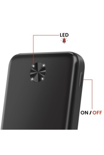 Batteria Esterna 10000mAh con Doppia Porta USB - Swissten Worx Pro Nero