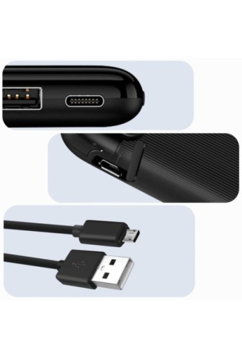 Powerbank 10000mAh con 2 Uscite USB + Display Digitale a LED Setty - Nero