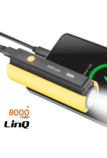 Mini Powerbank 8000mAh con torcia integrata - LinQ Giallo
