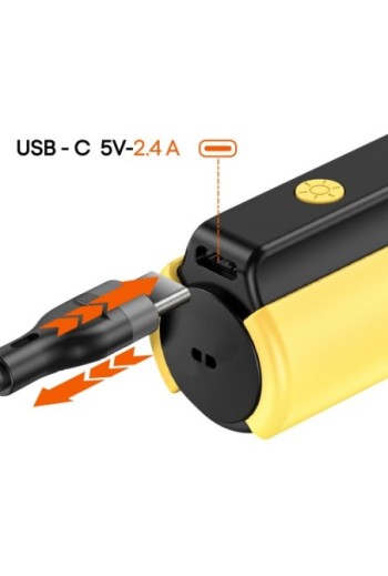 Mini Powerbank 8000mAh con torcia integrata - LinQ Giallo