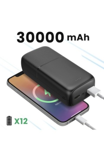 Batteria Esterna 30000mAh Ricarica Rapida 2x USB & USB-C - Akashi