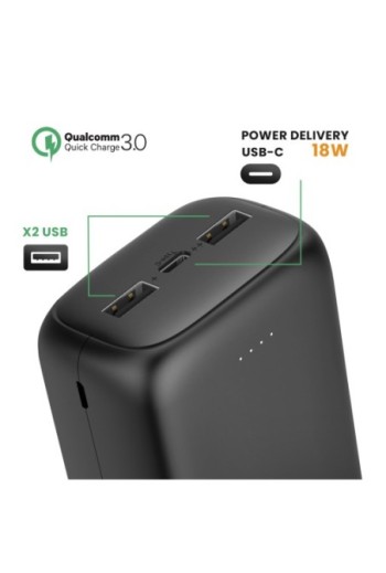 Batteria Esterna 30000mAh Ricarica Rapida 2x USB & USB-C - Akashi