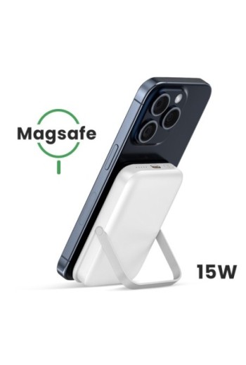 Batteria Esterna MagSafe iPhone 5000mAh Funzione Supporto - Akashi Bianco