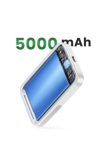 Batteria Esterna MagSafe iPhone 5000mAh Funzione Supporto - Akashi Bianco