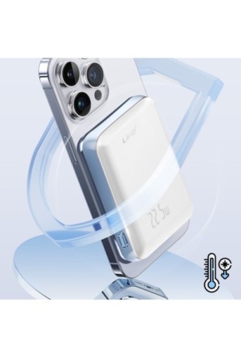 Powerbank MagSafe 10000mAh - ricarica wireless 15W - bianco LinQ