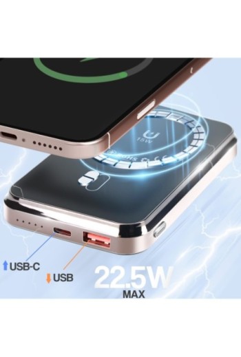 Powerbank MagSafe 10000mAh - ricarica wireless 15W - nero LinQ