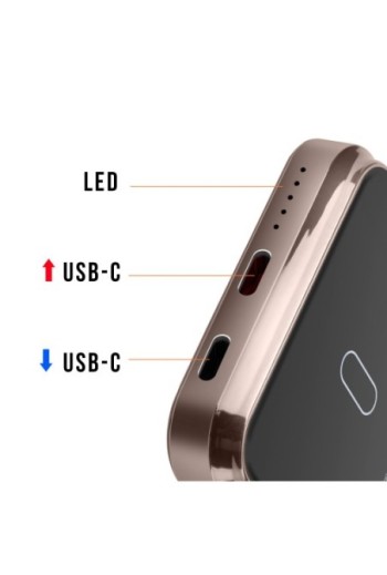 Powerbank per iPhone MagSafe 5000mAh LinQ – ricarica wireless 15W nero