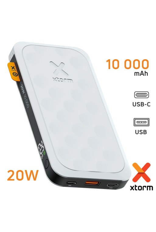Batteria esterna Xtorm Fuel Series 5 - USB-C x2 + USB 20W - bianco 10000mAh