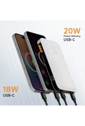 Batteria esterna Xtorm Fuel Series 5 - USB-C x2 + USB 20W - bianco 10000mAh