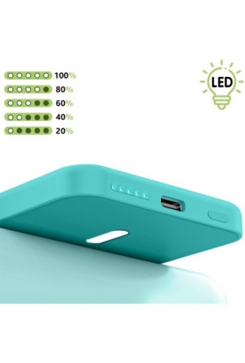 Batteria esterna MagSafe 10W 5000mAh - Moxie turchese