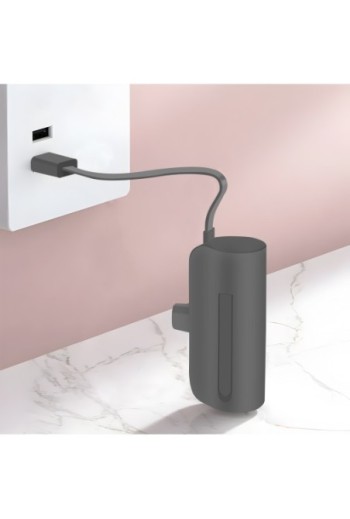 Caricatore di emergenza 6000mAh cavo USB-C + connettore Lightning - nero