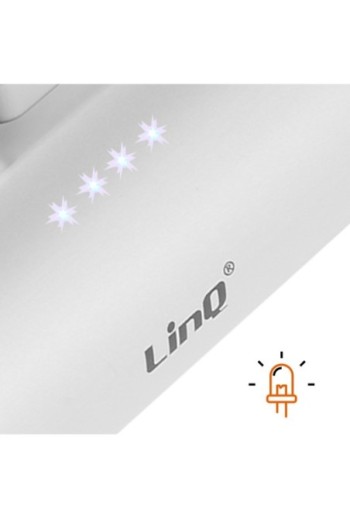 Caricatore di emergenza 6000mAh cavo USB-C + connettore Lightning - bianco