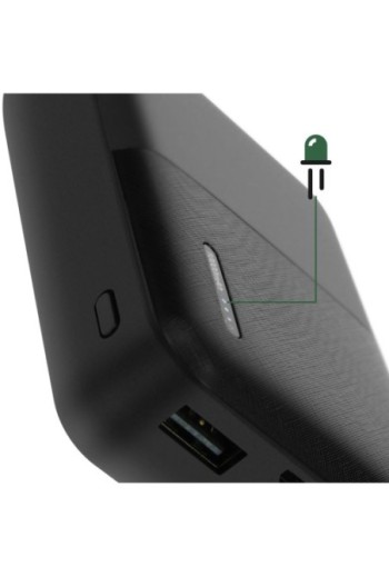 Batteria esterna da 10000 mAh con 2x USB ricarica rapida compatto Akashi - nero
