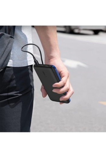 Batteria Esterna 10.000 mAh per Smartphone e Tablet 3 Porte: 2 USB 1 USB-C 15W Belkin BOOST CHARGE - Nero