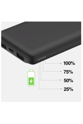 Batteria Esterna 10.000 mAh per Smartphone e Tablet 3 Porte: 2 USB 1 USB-C 15W Belkin BOOST CHARGE - Nero