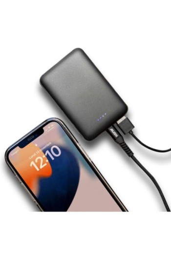 Powerbank Akashi Fast Charge 5000 mAh 2xUSB formato compatto - nero