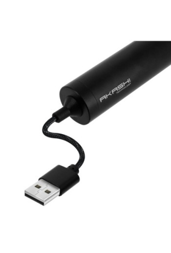 Powerbank compatta e leggera Akashi nera 2600 mAh + cavo 3 in 1 Lightning / USB-C / Micro-USB