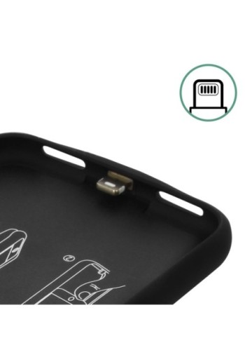 Cover per iPhone 11 con batteria 4500 mAh connettore Lightning - nera