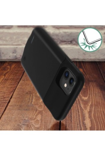 Cover per iPhone 11 con batteria 4500 mAh connettore Lightning - nera