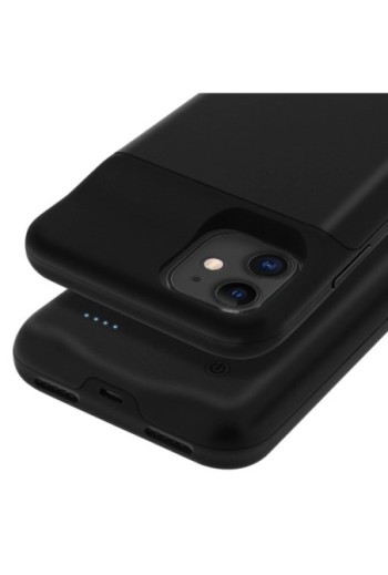 Cover per iPhone 11 con batteria 4500 mAh connettore Lightning - nera