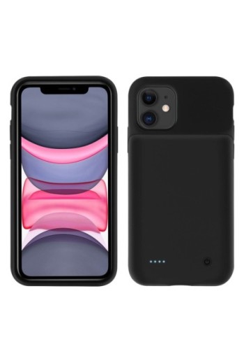 Cover per iPhone 11 con batteria 4500 mAh connettore Lightning - nera