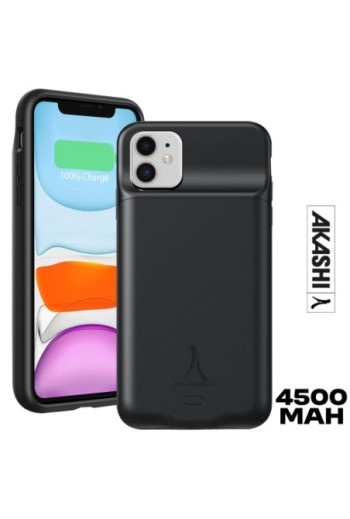 Cover iPhone 11 con Batteria a Induzione 4500 mAh Akashi - Nero