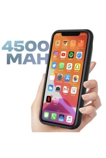 Cover iPhone 11 con Batteria a Induzione 4500 mAh Akashi - Nero