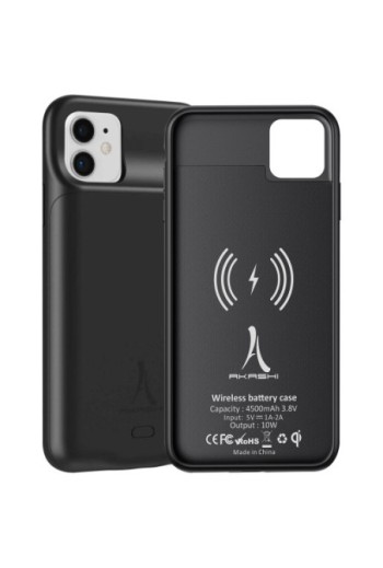 Cover iPhone 11 con Batteria a Induzione 4500 mAh Akashi - Nero