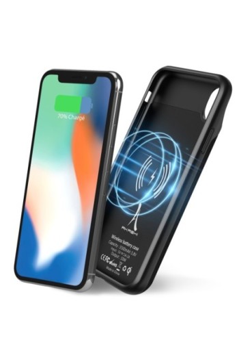 Cover iPhone X / XS con Batteria a Induzione 3500 mAh Akashi - Nero