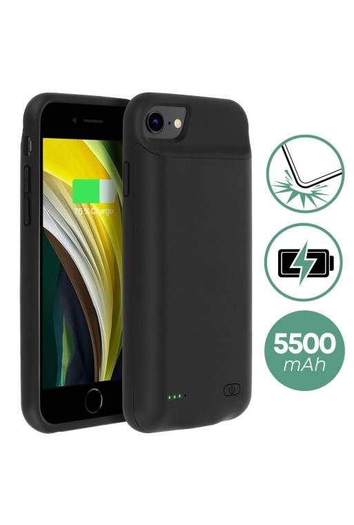 Cover Batteria 5500mAh CSC per Apple iPhone SE 2020 / 8 / 7 / 6S / 6 – Nera