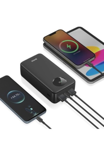 Batteria esterna 22 5W 30.000mAh con display LCD – Bwoo nera