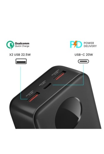 Batteria esterna 22 5W 30.000mAh con display LCD – Bwoo nera