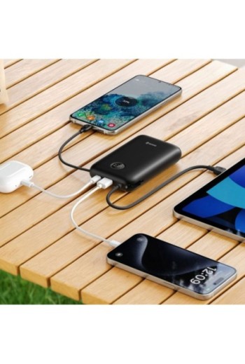 Batteria Esterna 20000mAh con Cavi USB-C e Lightning integrati - Swissten Voltbox