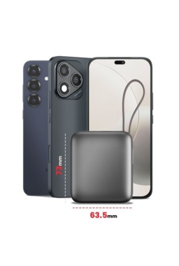 Mini Batteria Esterna 10000mAh con Cavi USB-C e Lightning - Swissten Argento