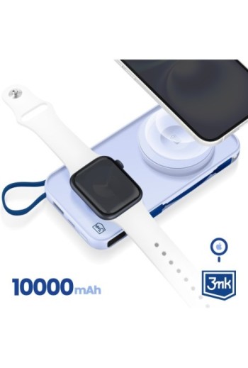 Powerbank MagSafe 10000 mAh con cavo Lightning e USB C Blu 3mk