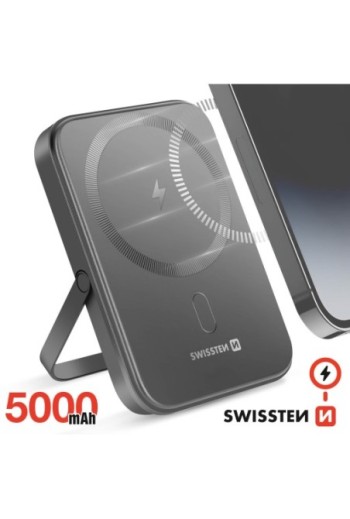Batteria esterna MagSafe 5000mAh supporto video - Swissten nero