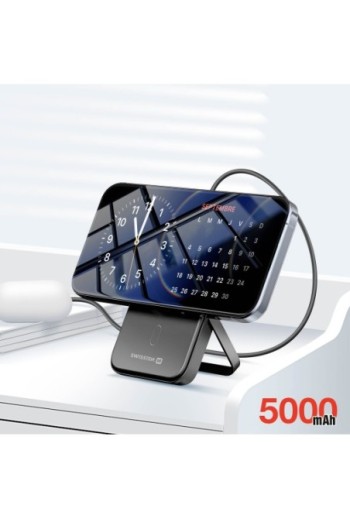 Batteria esterna MagSafe 5000mAh supporto video - Swissten nero
