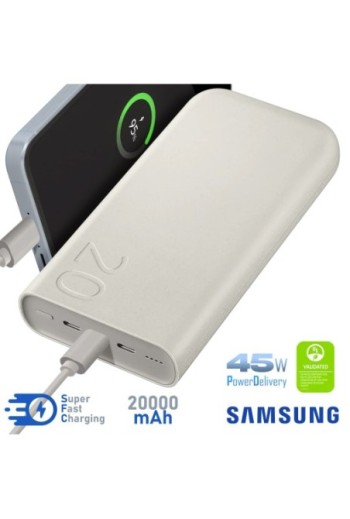 Batteria esterna originale Samsung 20000mAh beige - 3x USB-C Power Delivery 45W