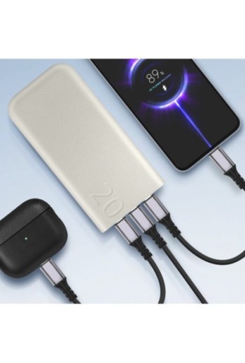 Batteria esterna originale Samsung 20000mAh beige - 3x USB-C Power Delivery 45W