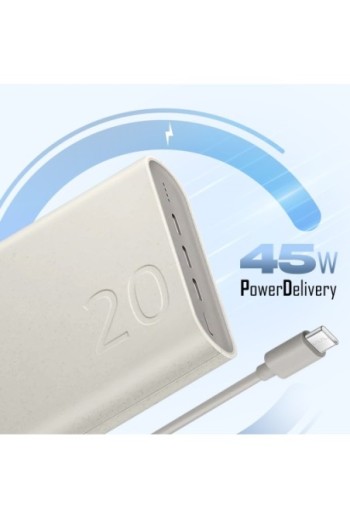 Batteria esterna originale Samsung 20000mAh beige - 3x USB-C Power Delivery 45W