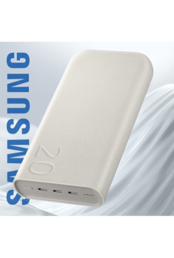 Batteria esterna originale Samsung 20000mAh beige - 3x USB-C Power Delivery 45W
