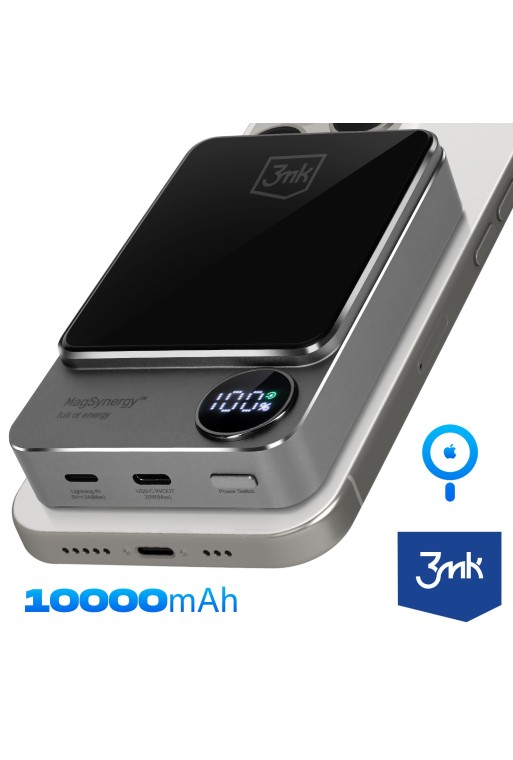 Powerbank MagSafe 3mk - 10000mAh / uscita Lightning e USB-C