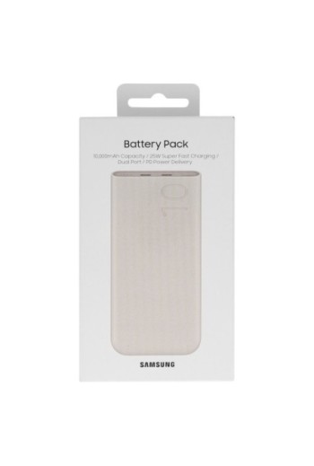Batteria esterna originale Samsung USB-C 25W Super Fast Charging beige - 10000mAh