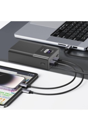 Batteria esterna 50000mAh USB + USB-C 100W Swissten Power Line - nero